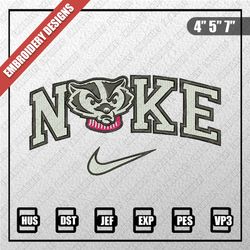 Sport Embroidery Designs, Nike Sport Designs, Nike Wisconsin Badgers Embroidery Designs, Digital Download