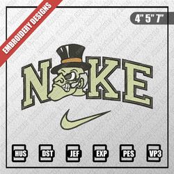 Sport Embroidery Designs, Nike Sport Designs, Nike Wake Forest Demon Deacons Embroidery Designs, Digital Download