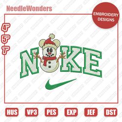 Nike Snowman Mickey Mouse Embroidery Designs, Christmas Christmas Designs, Nike Embroidery Designs, Digital File