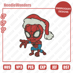 Santa Christmas Embroidery Designs, Spider Man Santa Christmas Christmas Designs, Christmas Embroidery Designs, Digital