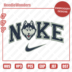 Nike Embroidery Designs, Nike UConn Huskies Christmas Designs, Sport Embroidery Designs, Digital File