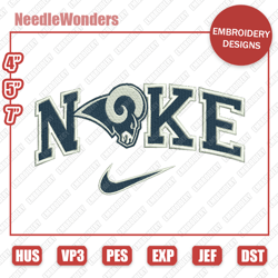Nike Embroidery Designs, Nike x Los Angeles Rams Christmas Designs, Sport Embroidery Designs, Digital File