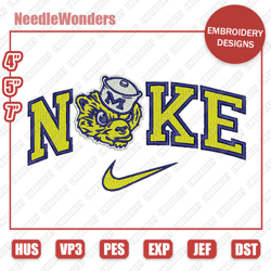Nike Embroidery Designs, Nike Michigan Wolverines Christmas Designs, Sport Embroidery Designs, Digital File