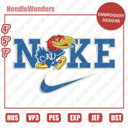 NLFSport Embroidery Designs, Nike x Kansas Jayhawks Digital Designs, Nike Embroidery Designs, Digital File
