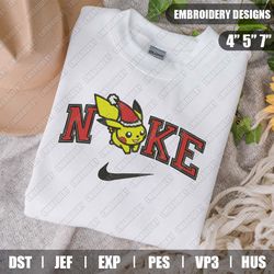 Nike Pikachu Santa Embroidery Files, Christmas Embroidery Designs, Nike Embroidery Designs Files, Instant Download