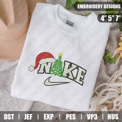 nike santa hat embroidery files, christmas embroidery designs, nike embroidery designs files, instant download