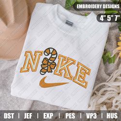 Nike Candy Christmas Embroidery Files, Christmas Embroidery Designs, Nike Embroidery Designs Files, Instant Download