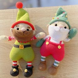 Crochet Santa and Santa s Helper Amigurumi ENGLISH Pattern, Amigurumi Christmas PDF Dolls