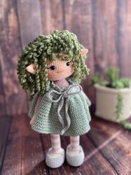 Amigurumi elf doll crocheted doll English