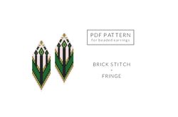 Native American pattern, Mexican Tribal earrings, Brick Stitch pattern, Miyuki Delica pattern, Beading pattern, Instant