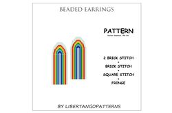 Stitch Brick, Square Stitch, Rainbow bead pattern, Seed bead pattern, Native american pattern, Instant download, Weaving