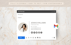 Gmail Email Signature Template A modern email signature clickable template for Gmail
