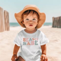 beach babe infant tee, beachy baby, summer shirt for baby, summer vacation, summer babe