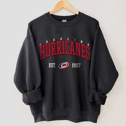 Carolina Hurricanes Crewneck, Vintage Style Carolina Hurricanes Sweatshirt, Carolina  Sweatshirt, Co