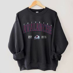 Colorado Avalanche Crewneck, Vintage Style Colorado Avalanche Sweatshirt, Colorado Sweatshirt, Colle