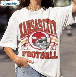 Kansas City Vintage Shirt  Football Trendy Short Sleeve Tee Tops, Football Sweatshirt, Kansas City Sweatshirt, Football