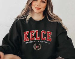 Travis Kelce Unisex Football Crewneck Kansas City Football Sweatshirt, Football Fan Tee, Gift for Girlfriend or Wife, Ka