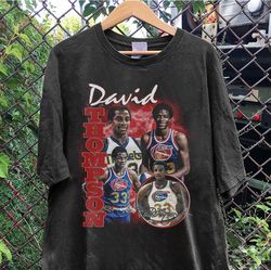 Vintage 90s Graphic Style David Thompson TShirt, David Thompson Shirt, Denver basketball Shirt, Vintage Oversized Sport