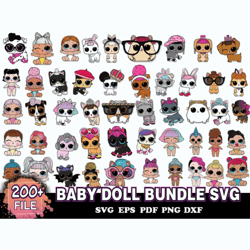 Lol Doll Mega Bundle Svg, Lol Surprise Dolls Svg, Lol Dolls Svg, Lol Baby Svg, Lol Bundle Svg, Cartoon Baby Svg
