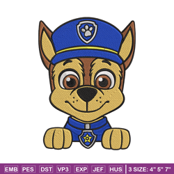 Chase Embroidery Design, Paw Patrol Embroidery, Embroidery File, Anime Embroidery, Anime shirt, Digital download