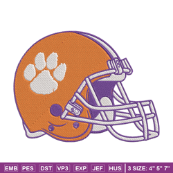 Clemson Tigers helmet embroidery design, NCAA embroidery, Sport embroidery,Logo sport embroidery,Embroidery design