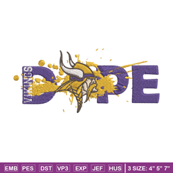 Dope Minnesota Vikings embroidery design, Vikings embroidery, NFL embroidery, Logo sport embroidery, embroidery design.