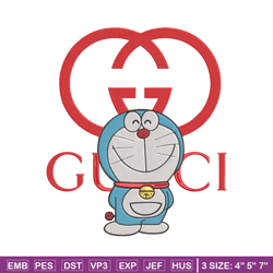 Gucci doraemon Embroidery Design, Doraemon Embroidery, Embroidery File, Gucci Embroidery, Anime shirt, Digital download