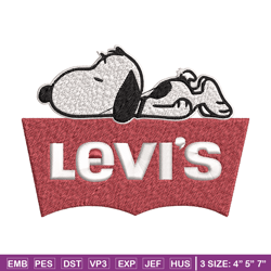 Snoopy Levi's Embroidery design, Snoopy Levi's Embroidery, cartoon design, Embroidery File, Digital download.