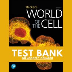 Test Bank for Becker's World of the Cell, 10th Edition by Hardin, 9780135259498, Covering Chapters 1-26
