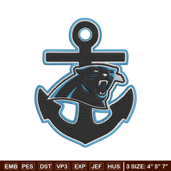 Anchor Carolina Panthers embroidery design, Carolina Panthers embroidery, NFL embroidery, logo sport embroidery.