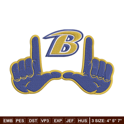 Baltimore Ravens Hand embroidery design, Ravens embroidery, NFL embroidery, sport embroidery, embroidery design.