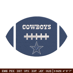 Dallas Cowboys Ball embroidery design, Dallas Cowboys embroidery, NFL embroidery, sport embroidery, embroidery design.