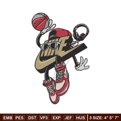 Nike Basketball Logo Embroidery Design, Nike Embroidery, Embroidery File, Anime Embroidery, Anime shirt,Digital download