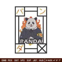 Panda poster Embroidery Design, Jujutsu Embroidery, Embroidery File, Anime Embroidery, Anime shirt, Digital download