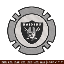 Poker Chip Ball Las Vegas Raiders embroidery design, Raiders embroidery, NFL embroidery, logo sport embroidery.