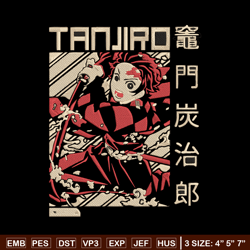 Tanjiro Poster Embroidery Design, Demon slayer Embroidery, Embroidery File, Anime Embroidery, Digital download.