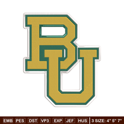 Baylor Bears logo embroidery design, NCAA embroidery, Sport embroidery,Logo sport embroidery,Embroidery design.