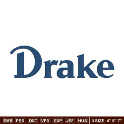 Drake Bulldogs logo embroidery design, NCAA embroidery,Sport embroidery, logo sport embroidery, Embroidery design