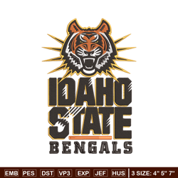 Idaho State Bengals logo embroidery design, NCAA embroidery, Sport embroidery,Logo sport embroidery,Embroidery design