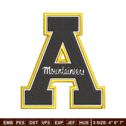 Mountaineers logo embroidery design, NCAA embroidery,Sport embroidery,Logo sport embroidery,Embroidery design