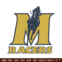 Murray State Racers logo embroidery design, NCAA embroidery, Sport embroidery,Embroidery design,Logo sport embroidery