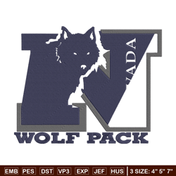 Nevada Wolf Pack logo embroidery design, NCAA embroidery,Sport embroidery, Logo sport embroidery, Embroidery design
