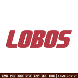 New Mexico Lobos logo embroidery design, Sport embroidery, logo sport embroidery, Embroidery design,NCAA embroidery