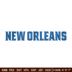 New Orleans logo embroidery design,NCAA embroidery,Sport embroidery, logo sport embroidery,Embroidery design
