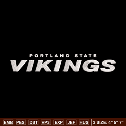 Portland State Viking logo embroidery design, NCAA embroidery, Sport embroidery, logo sport embroidery,Embroidery design