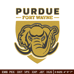 Purdue Fort Wayne logo embroidery design, NCAA embroidery,Sport embroidery,logo sport embroidery,Embroidery design.