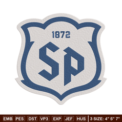Saint Peters logo embroidery design, NCAA embroidery, Embroidery design, Logo sport embroidery, Sport embroidery.