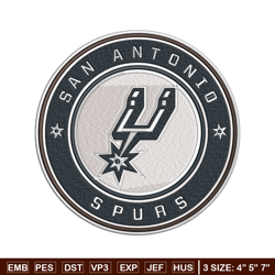 San Antonio Spurs logo embroidery design,NBA embroidery,Embroidery design, Logo sport embroidery, Sport embroidery