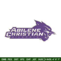 Abilene Christian logo embroidery design, Sport embroidery, logo sport embroidery,Embroidery design, NCAA embroidery.