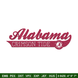 Alabama Crimson logo embroidery design,NCAA embroidery,Sport embroidery, Logo sport embroidery, Embroidery design.